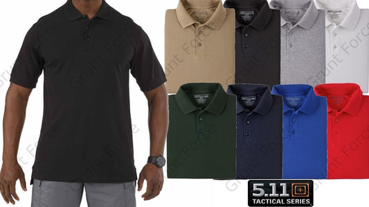 5.11 Tactical Professional Polo Shirt - Mens Short Sleeve Collared Golf Shirts