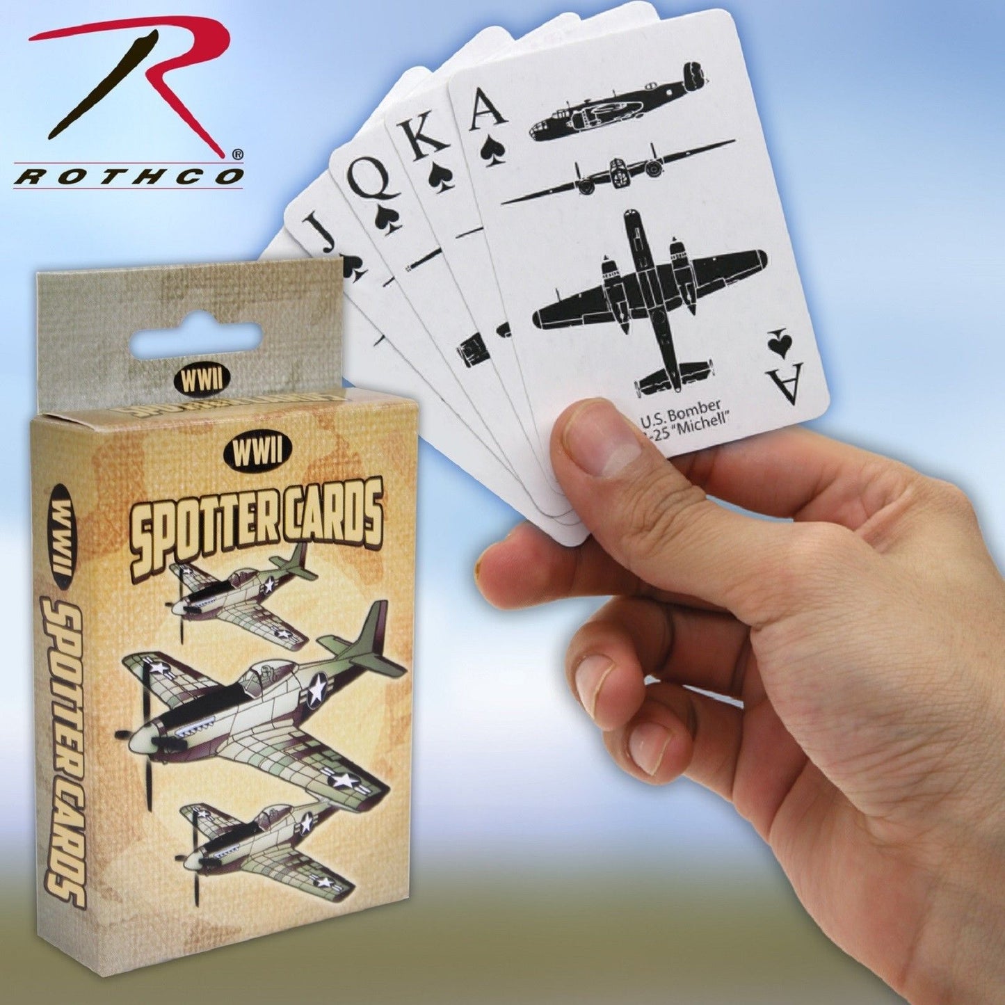 Rothco WWII Spotter Playing Cards ''CE'' - WWII Airplanes 52 Card Deck