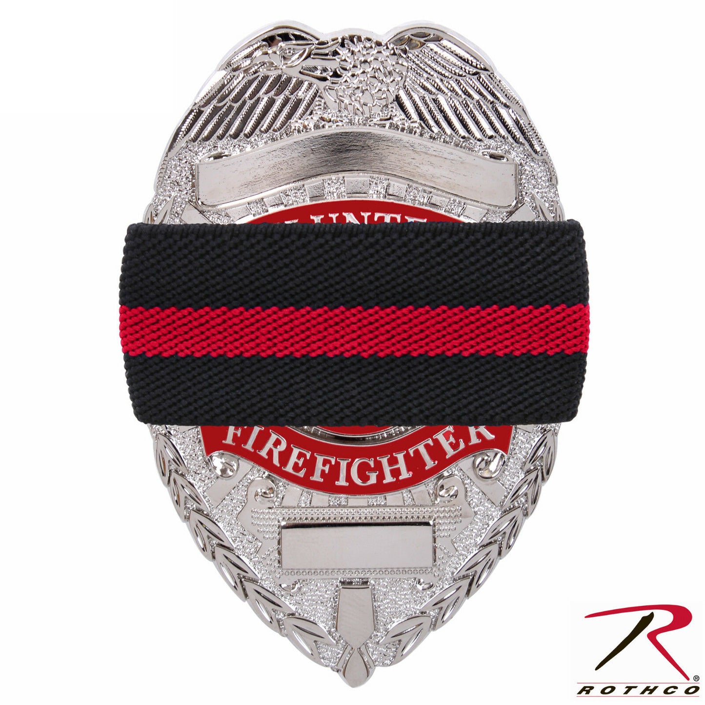 Thin Red Line Elastic Mourning Band (7/8" X 4¼") - Rothco TRL Badge Band