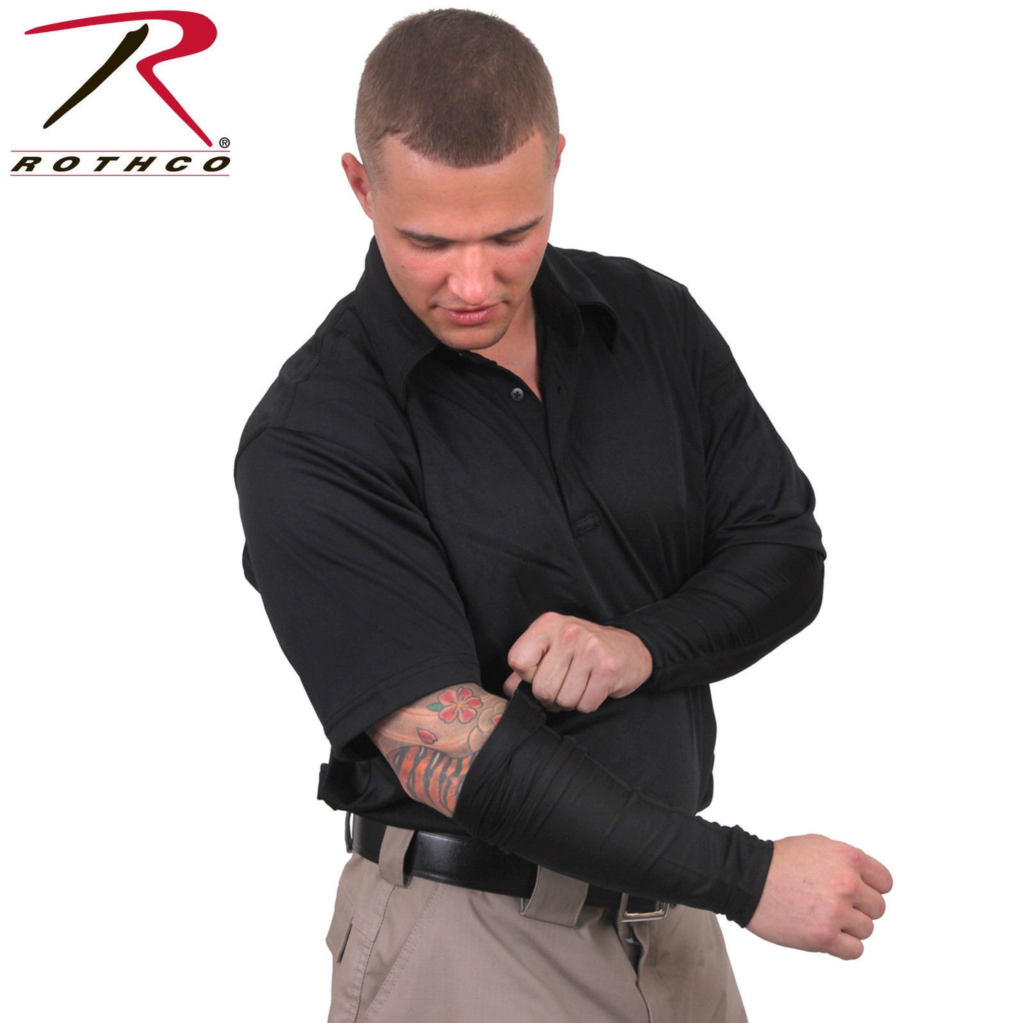 Rothco Black Tactical Cover Up Arm Sleeves - Poly Spandex Arm Sleeve