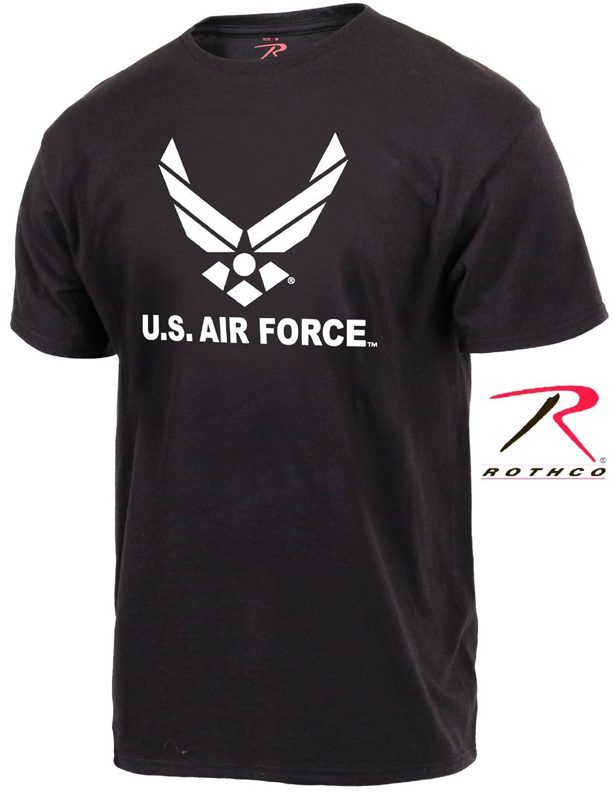 United States Air Force Tee Shirt - Rothco Mens Black USAF TShirt