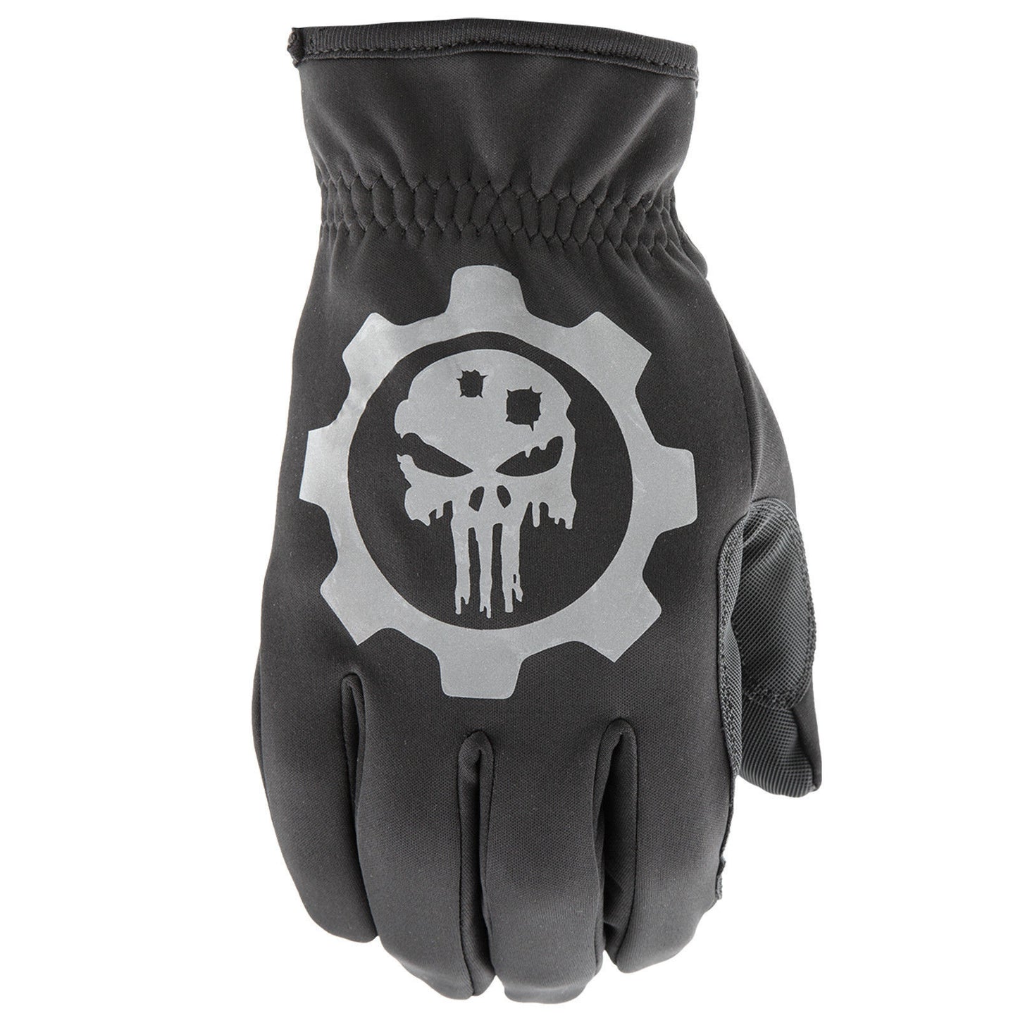 Industrious Handwear Black Full Finger "Punisher" Skull & Gear Logo Gloves