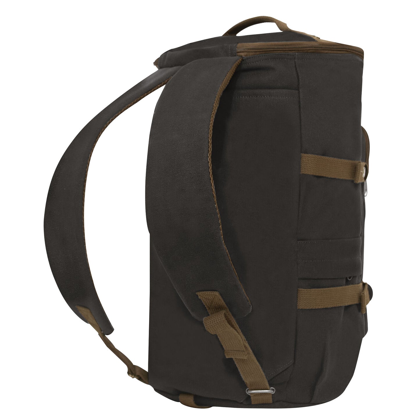 Dark Grey Convertible Canvas Duffle Backpack