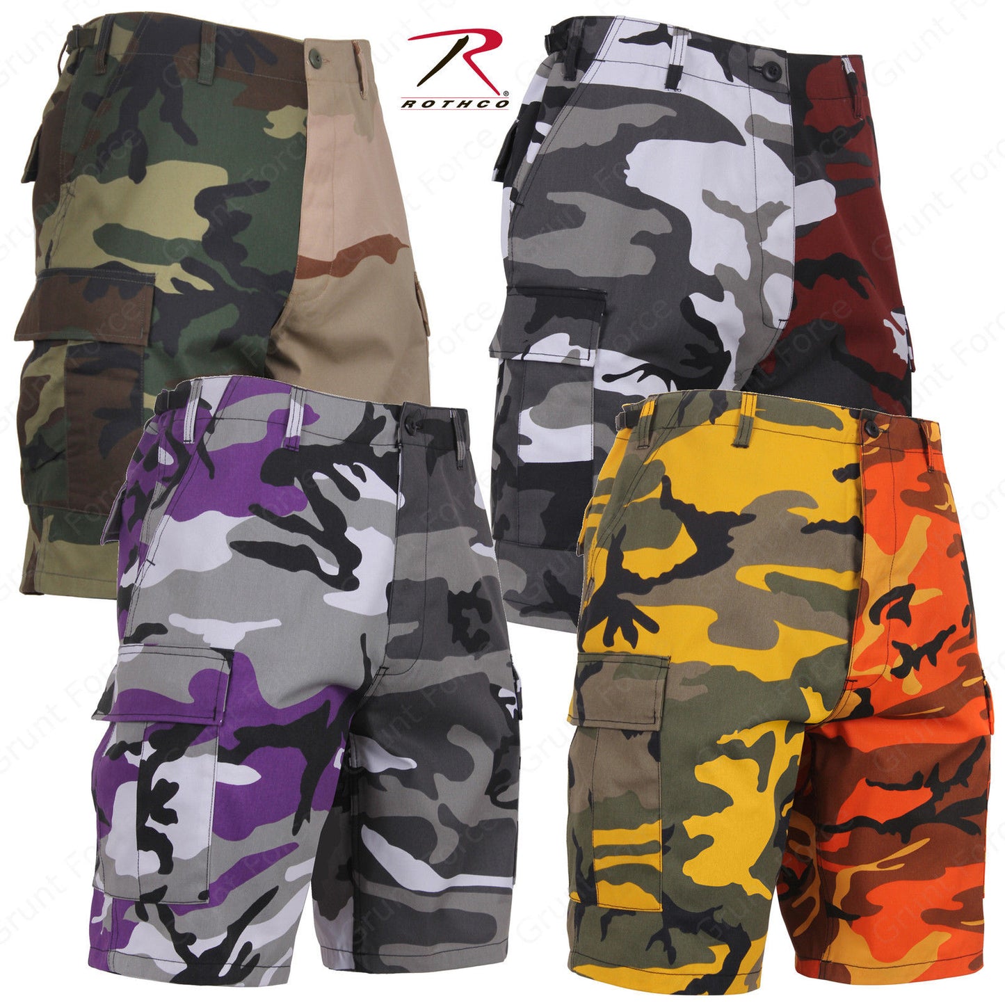 Rothco Two-Tone Camo Shorts - Tactical B.D.U. Shorts