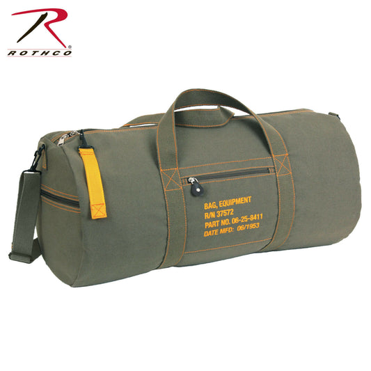Rothco 24 Inch Canvas Equipment Bag - Olive Drab Shoulder Duffle Gear Bag