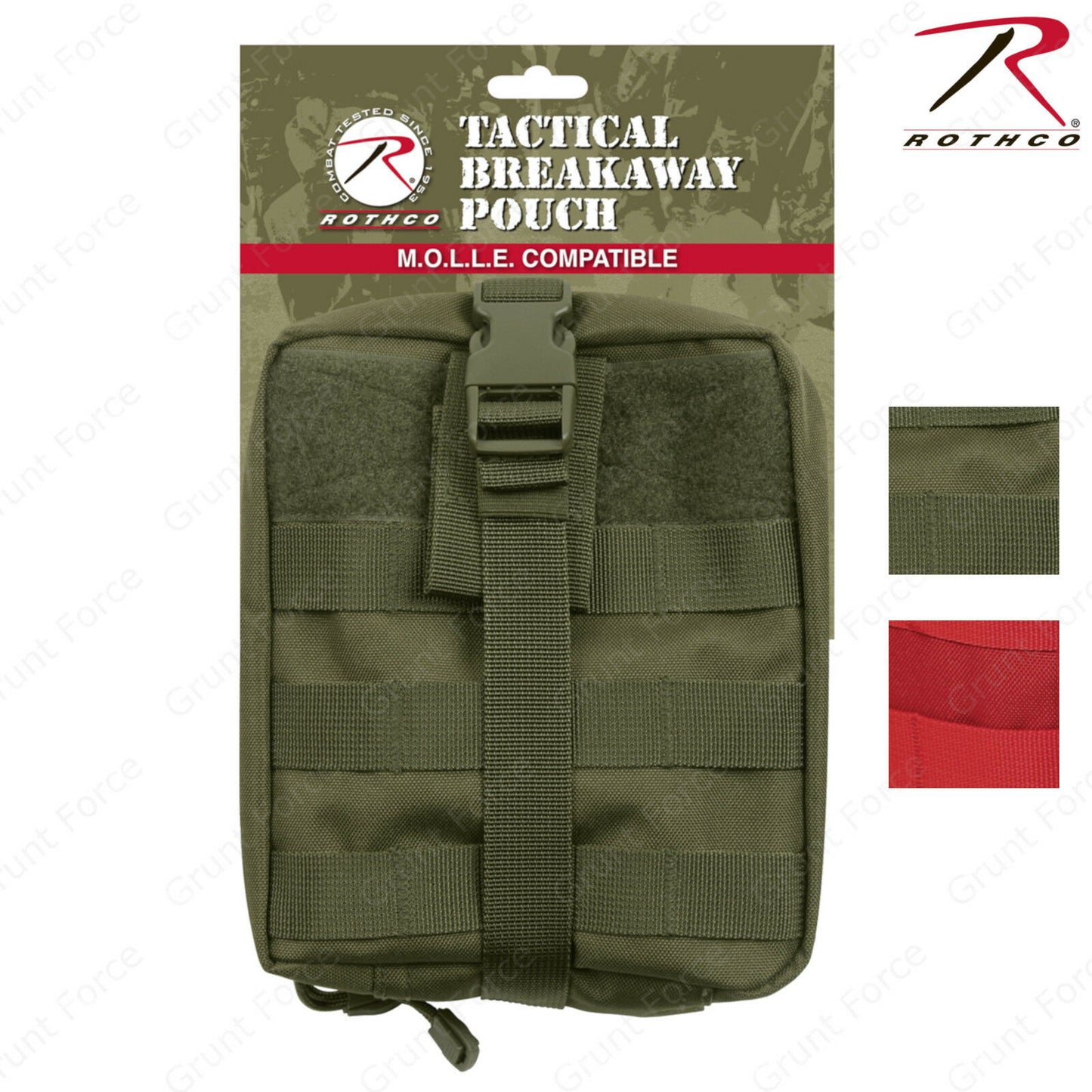 Rothco MOLLE Compatible Tactical Breakaway Medic Pouch In Red or Olive Drab