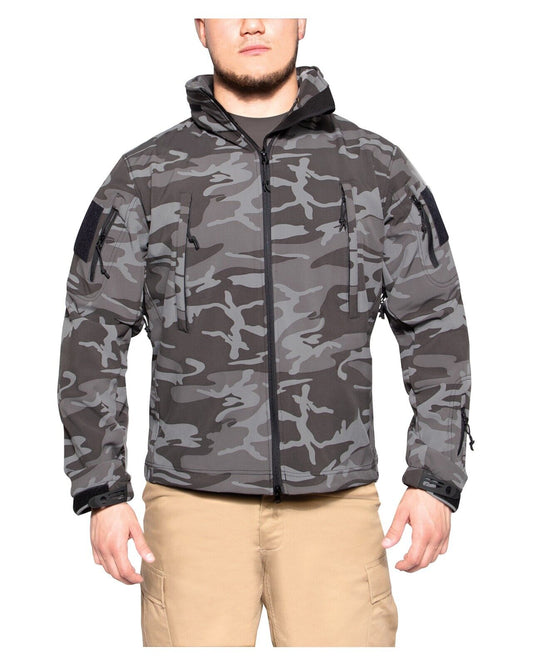 Men's Black Camo Special Ops Tactical Soft Shell Jacket by Rothco