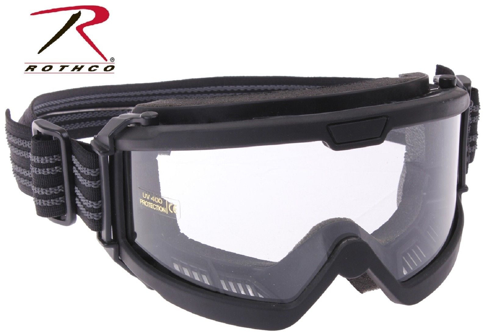goggles over the glasses Rothco ANSI Ballistic OTG Goggles, Black / Clear