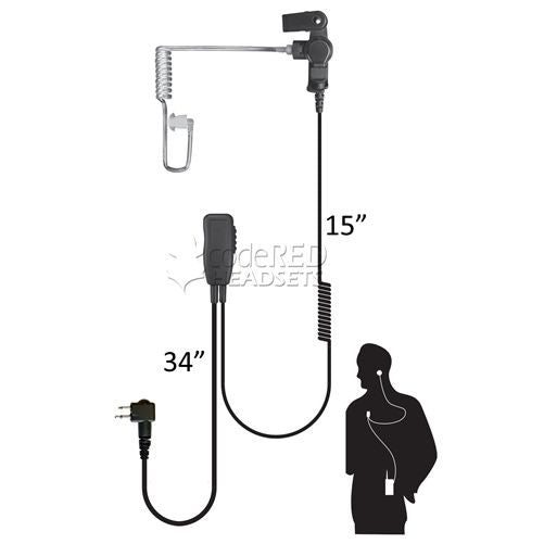 Sherlock-M Single-Wire Lapel Surveillance Microphone For 2-Way Motorola Radios