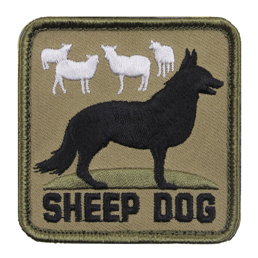 Rothco Sheep Dog Morale Patch - 2½" x 2½" Square Hook & Loop  Patch