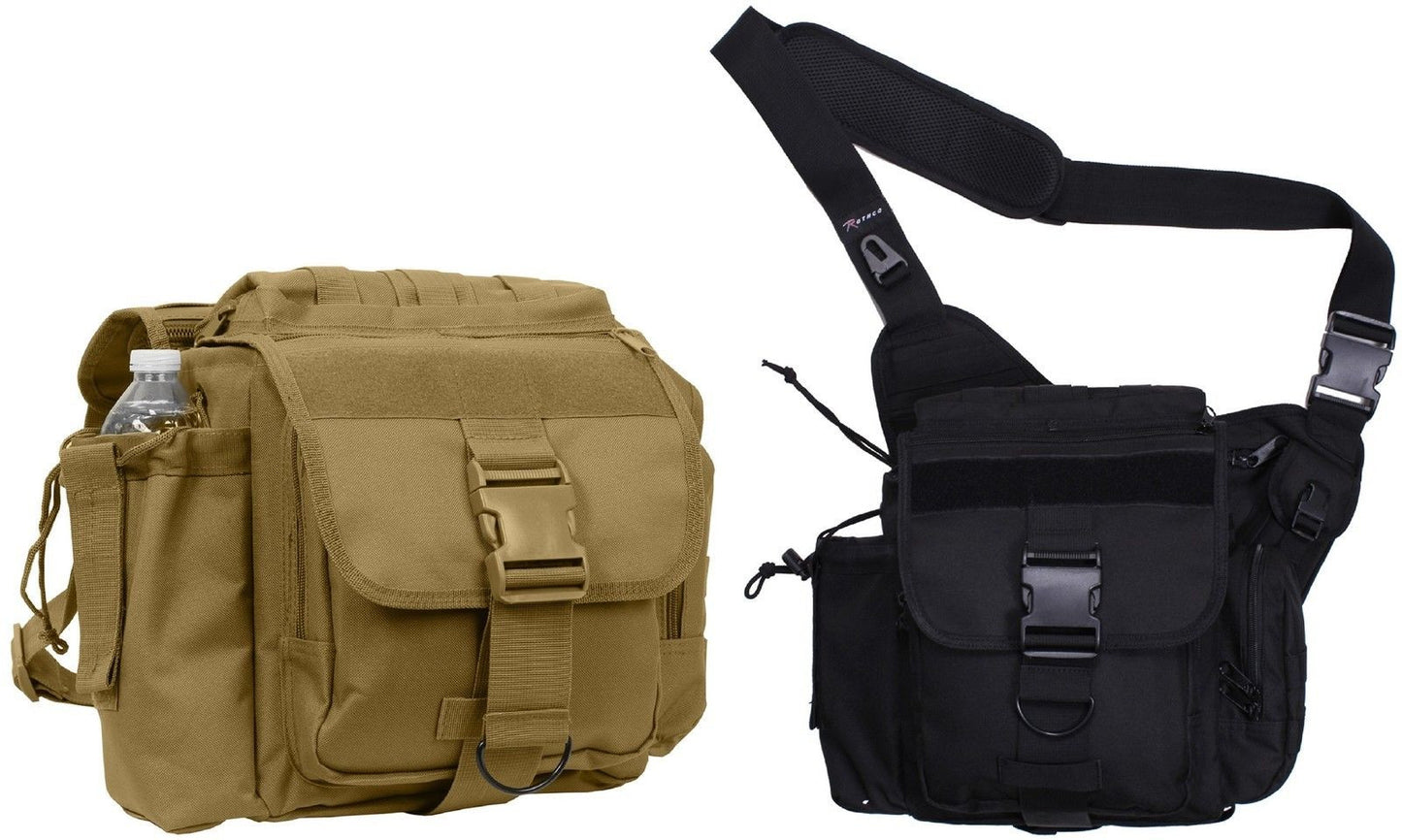 Rothco XL Advanced Tactical Shoulder Bag - Black or Brown Single Strap Pack