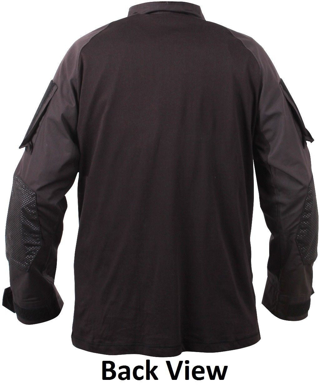 Men's Black Quarter-Zip Tactical Combat Shirt