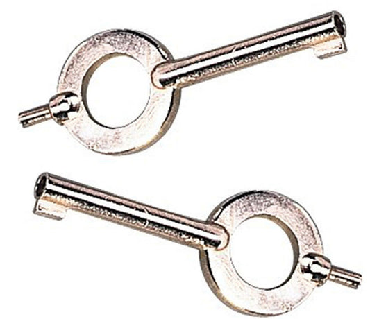 Standard Issue Handcuff Key PAIR - Set Of 2 Nickel-Plated Handcuff Keys