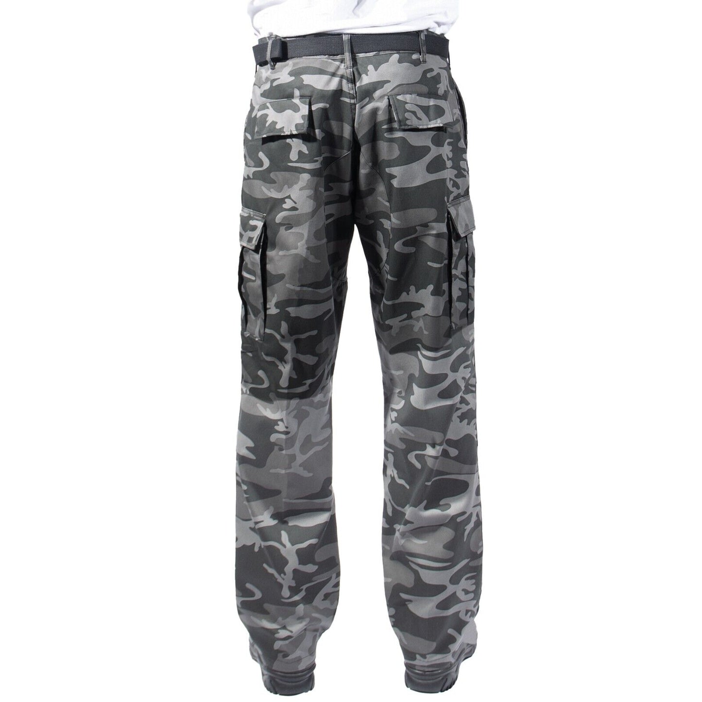 Relaxed Fit Zipper Fly BDU Cargo Pants Army Fatigues City Camo or Black Camo