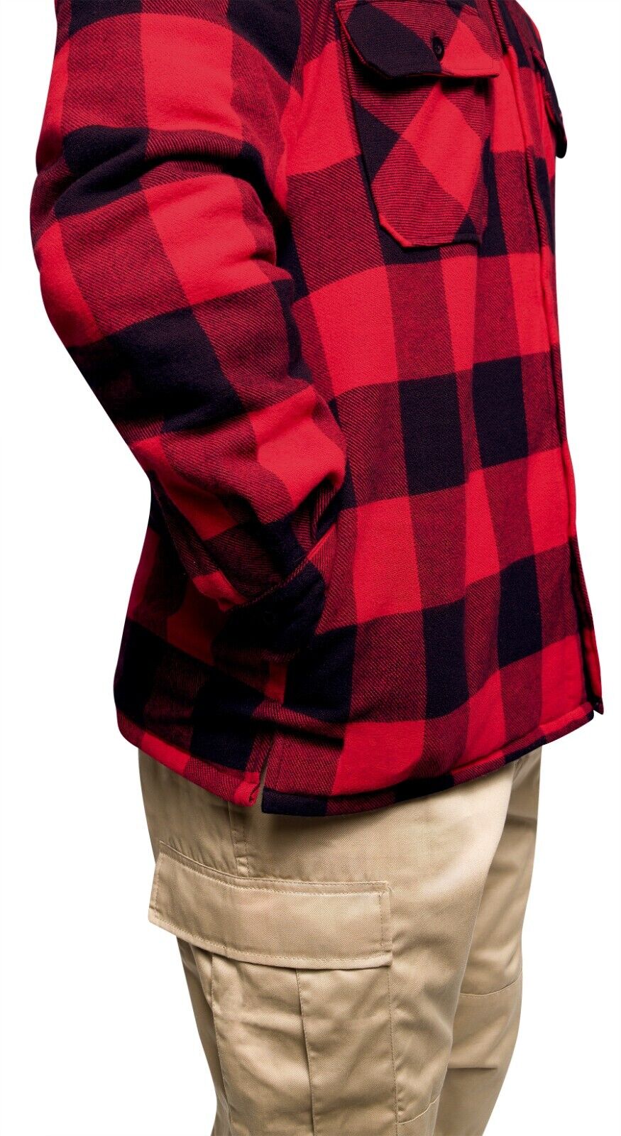 Men's Red Buffalo Plaid Quilt Lined Jacket - Rothco Flannel