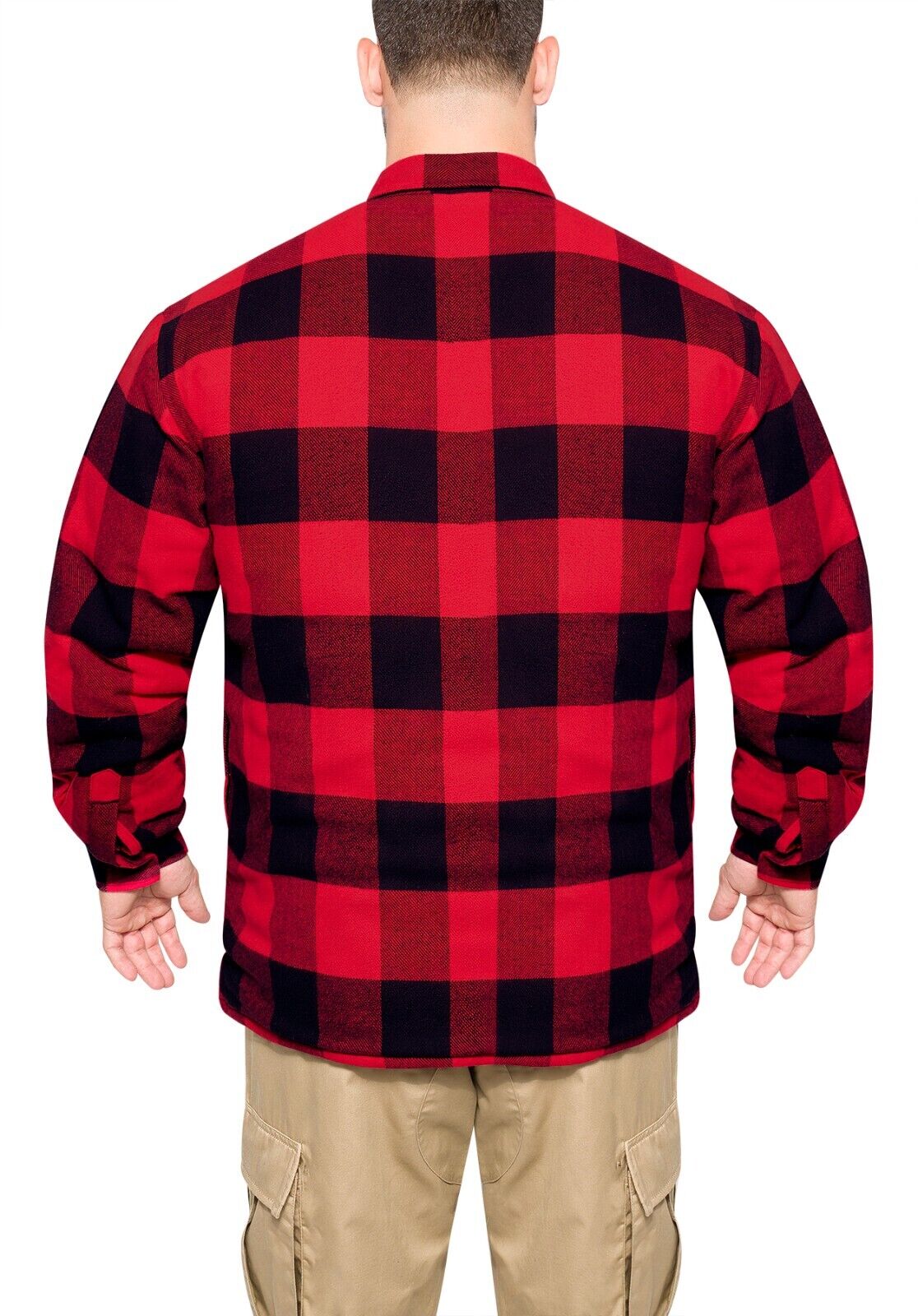 Men's Red Buffalo Plaid Quilt Lined Jacket - Rothco Flannel