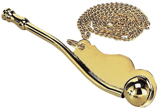 Brass Gold Color Finish Boatman Whistle - Traditional Boating & Sailing Whistles
