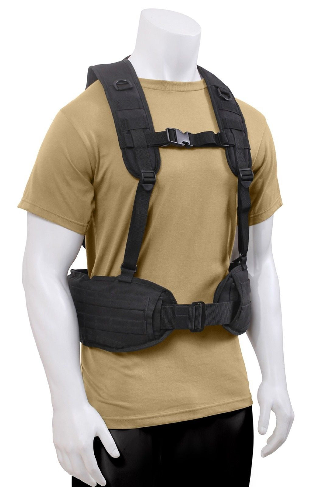Black or Coyote Brown Tactical Harness - Rothco MOLLE Equipment Rig 1106