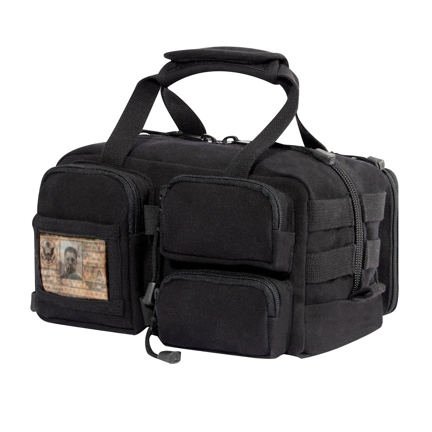 Heavy Duty Black Canvas Tool Bag MOLLE Tactical Mechanics Tool Kit