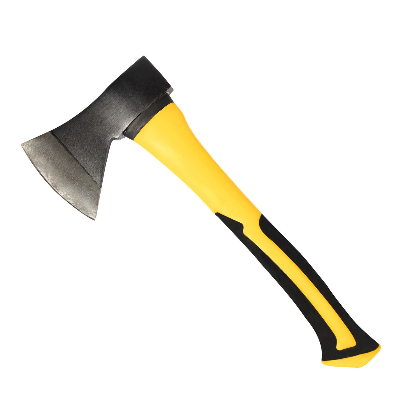 Black and Yellow Deluxe Heavy Duty Camp Compact Axe Hatchet with Sheath