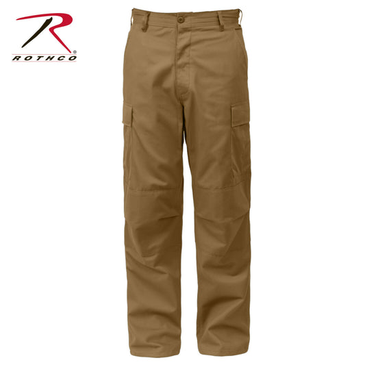 Rothco Relaxed Fit Zipper Fly BDU Pants - Coyote Brown Cargo Fatigues