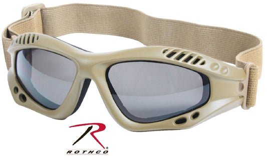 Coyote Brown Ventec Adjustable Tactical Goggles Rothco Padded Eyewear Protection