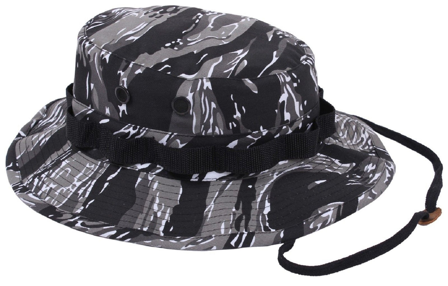 Urban Tiger Stripe Camouflage Boonie Bucket Hat w/ Chin Strap Rothco 5540