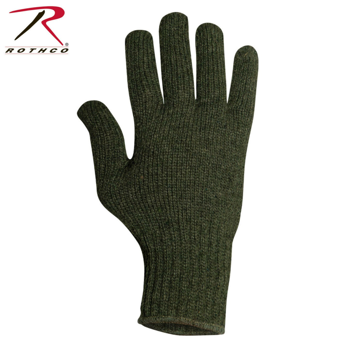 Olive Drab Wool Blend Glove Liner US Made - Winter Weather Blank Gloves