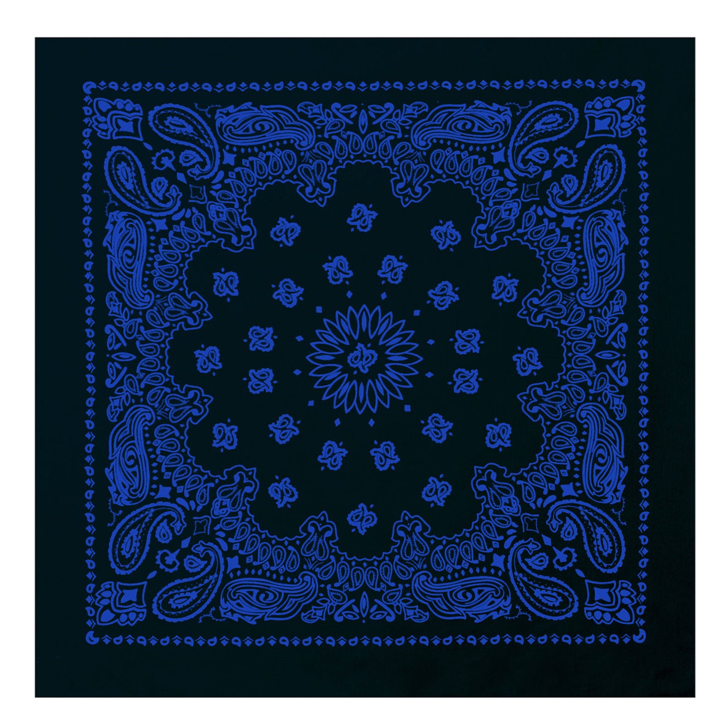 Rothco Trainmen Bandana - Black With Blue Trainmen Paisley Design 22" Bandana