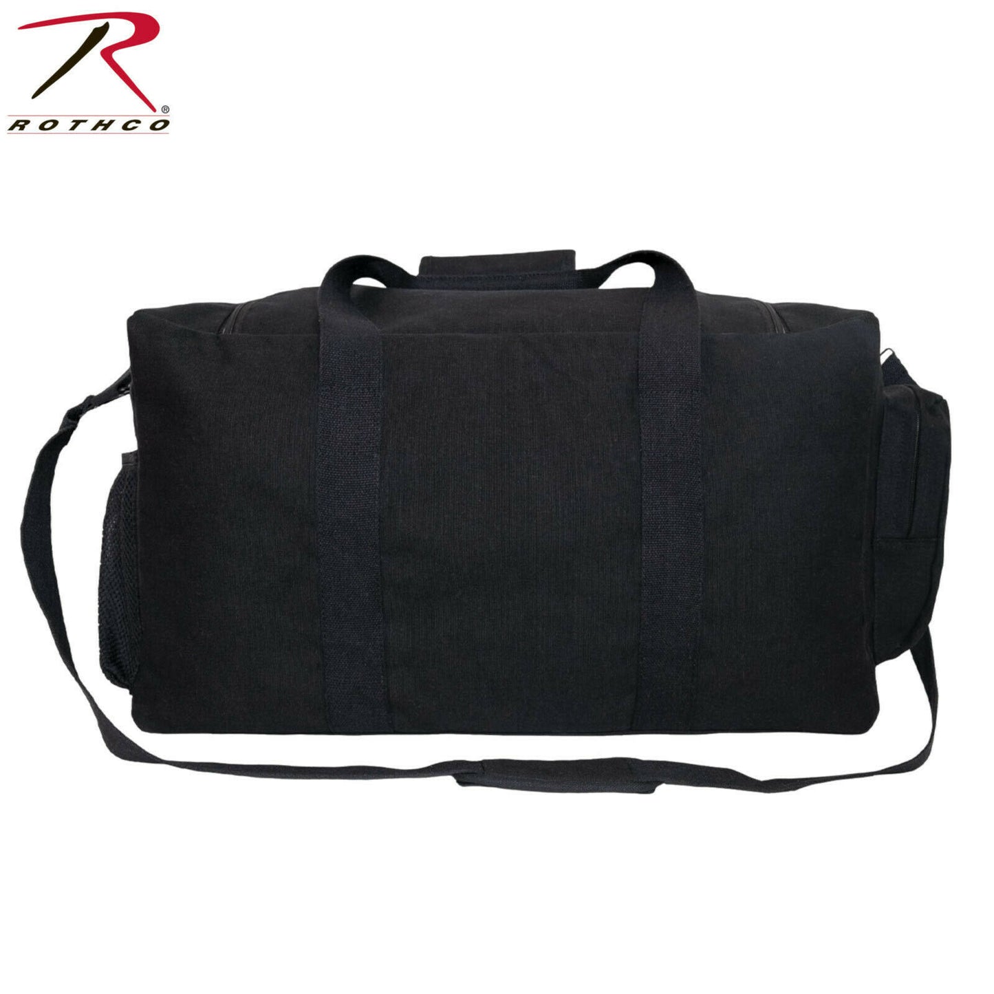 Rothco Canvas Pocketed Gear Bag - Black Extra Large Tactical Gear Bag