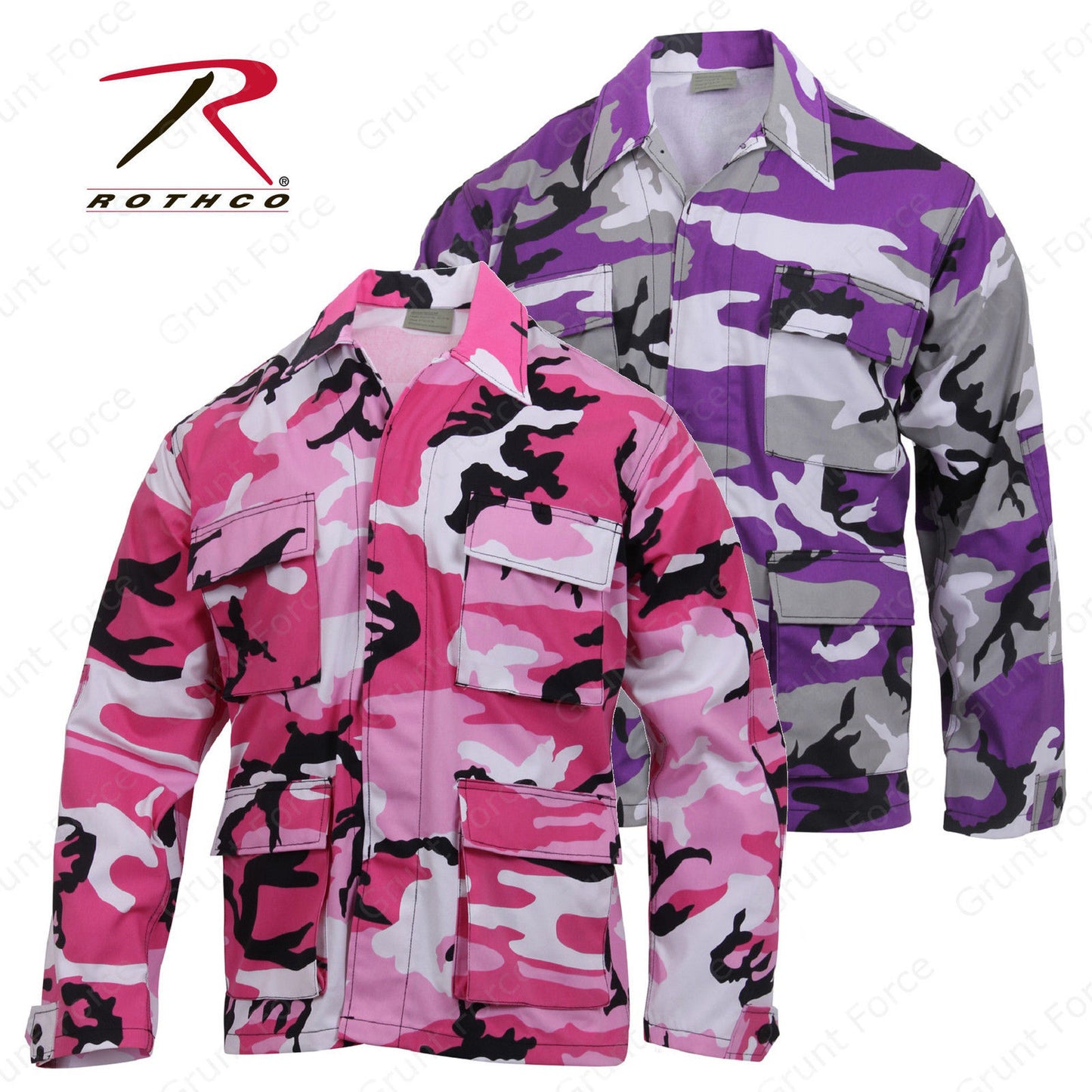 Rothco Ultra Violet or Pink Camo BDU Top - Mens Long Sleeve BDU Camo Shirt