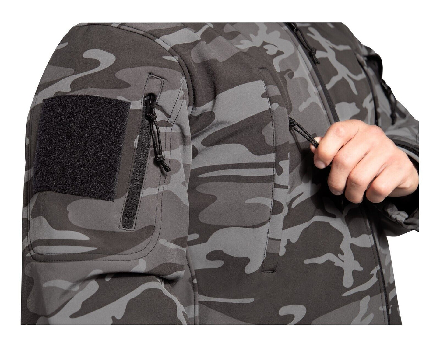 Men's Black Camo Special Ops Tactical Soft Shell Jacket by Rothco