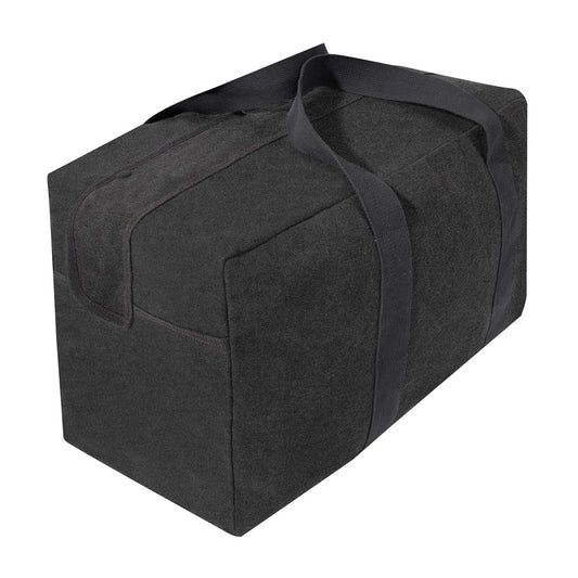 Charcoal Grey Canvas Parachute Cargo Bag 24x15x13