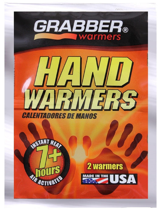 Grabber 7+ Hour Hand Warmers - 2 Per Pack Winter Hand, Pocket & Glove Warmer