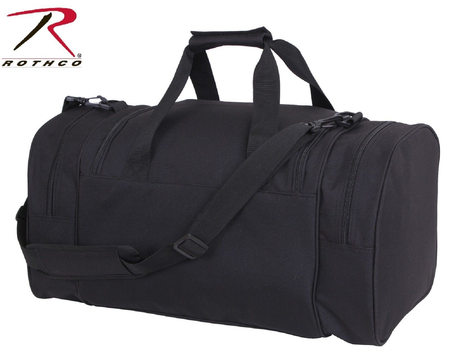 Black Sport Duffle Carry On Bag - Versatile Rothco 21" Gym Travel & Workout Bags