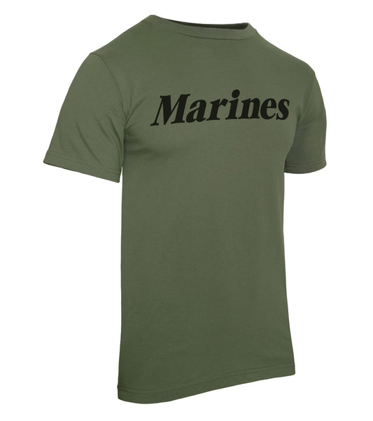 Olive Drab Marines Tee - Physical Training T-Shirt by Rothco
