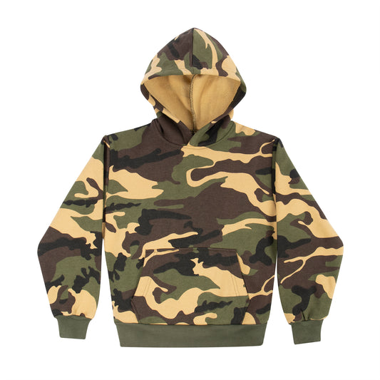 Kids Camo Hoodie - Army Marine Woodland Camouflage Pull Over Hooded Sweatshirt