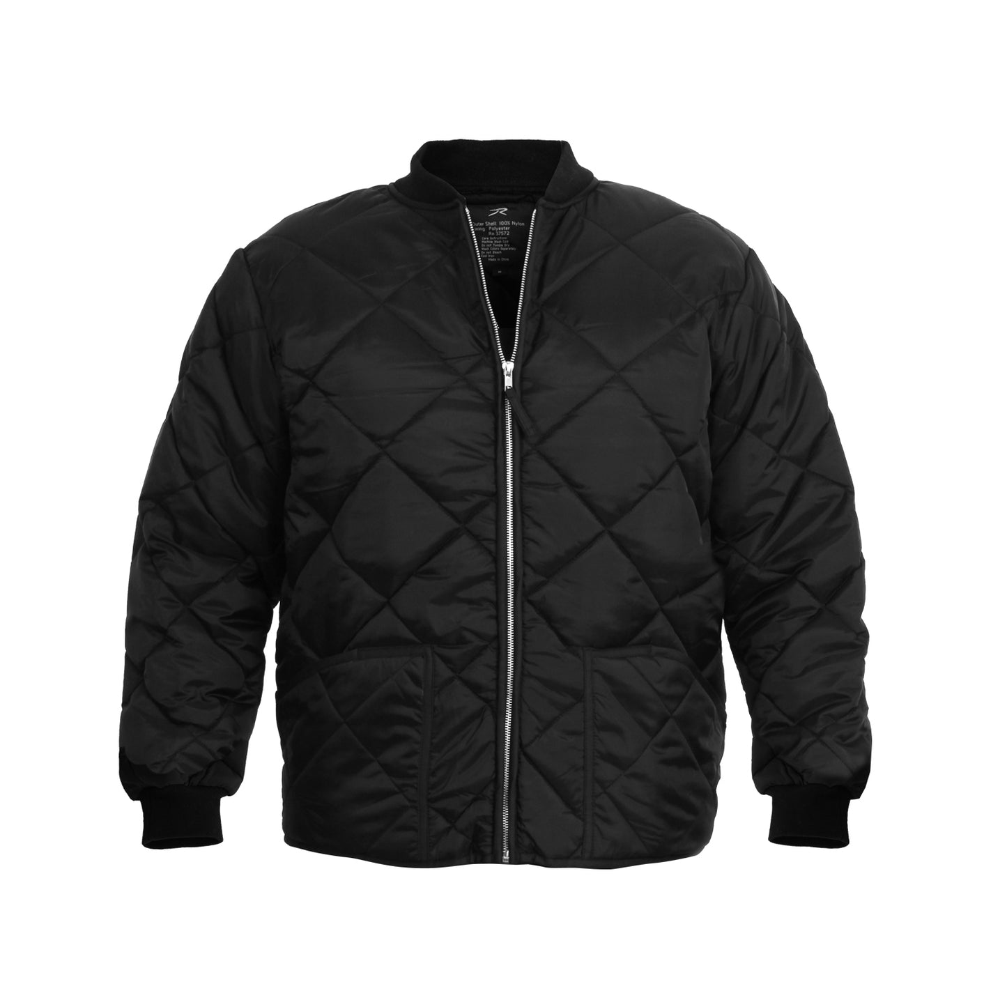 Rothco Diamond Quilt Flight Jacket - Black or Navy Blue Bomber Jacket