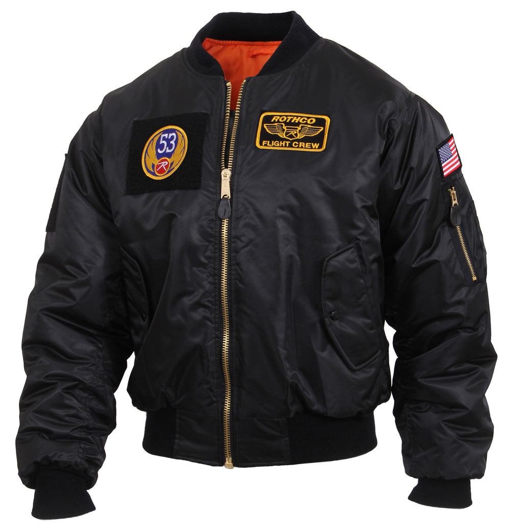 Rothco MA-1 Flight Jacket With Patches – Grunt Force