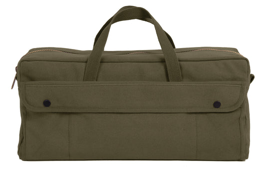 Olive Drab Green Jumbo Canvas Tool Bag w/ Brass Zipper - Rothco 18" Utility Bags