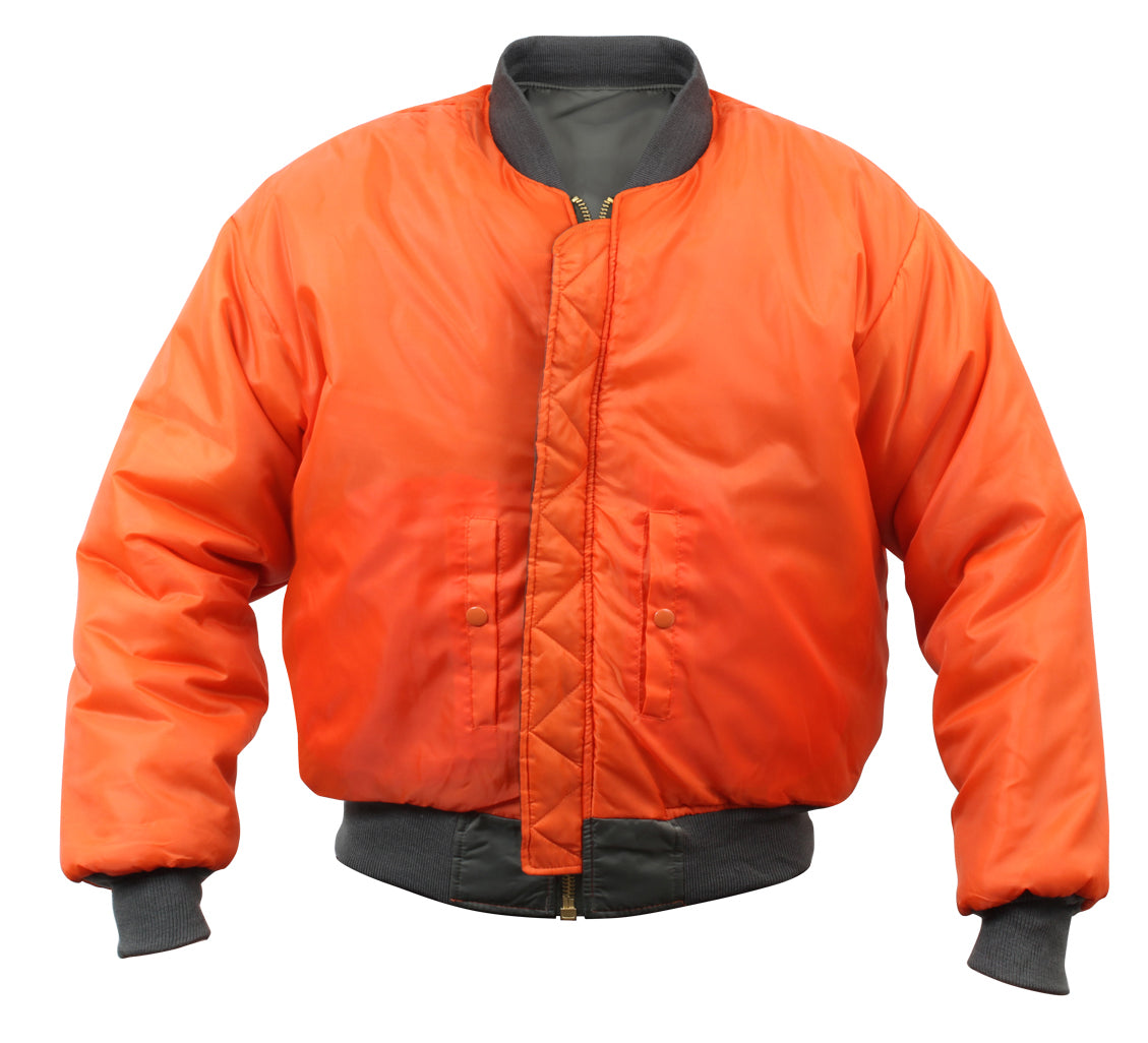 Mens Metal Grey MA-1 Reversible Flight Jacket