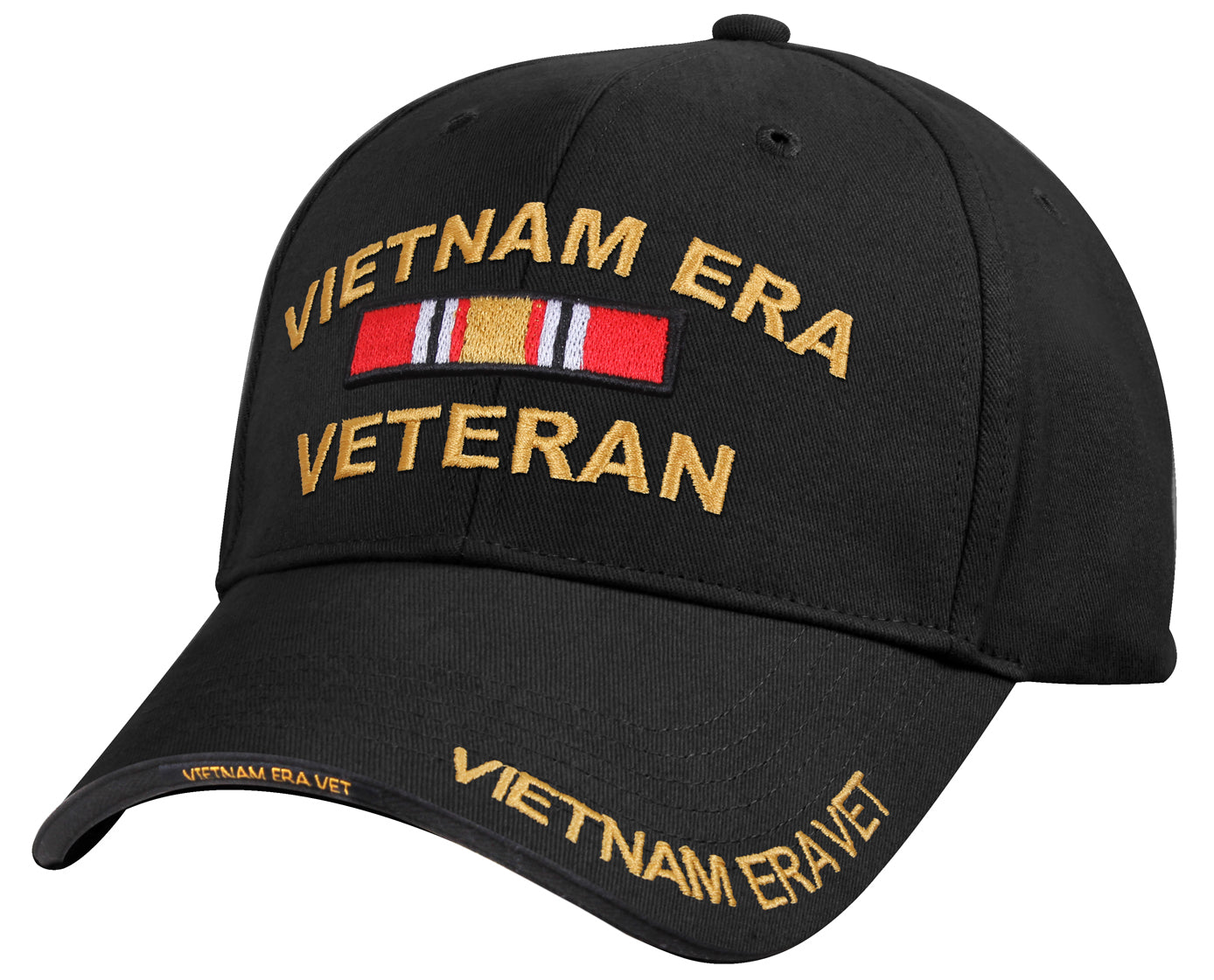Vietnam Era Veteran Baseball Cap - Rothco Mid-Low Profile Black Vietnam Vet Hat