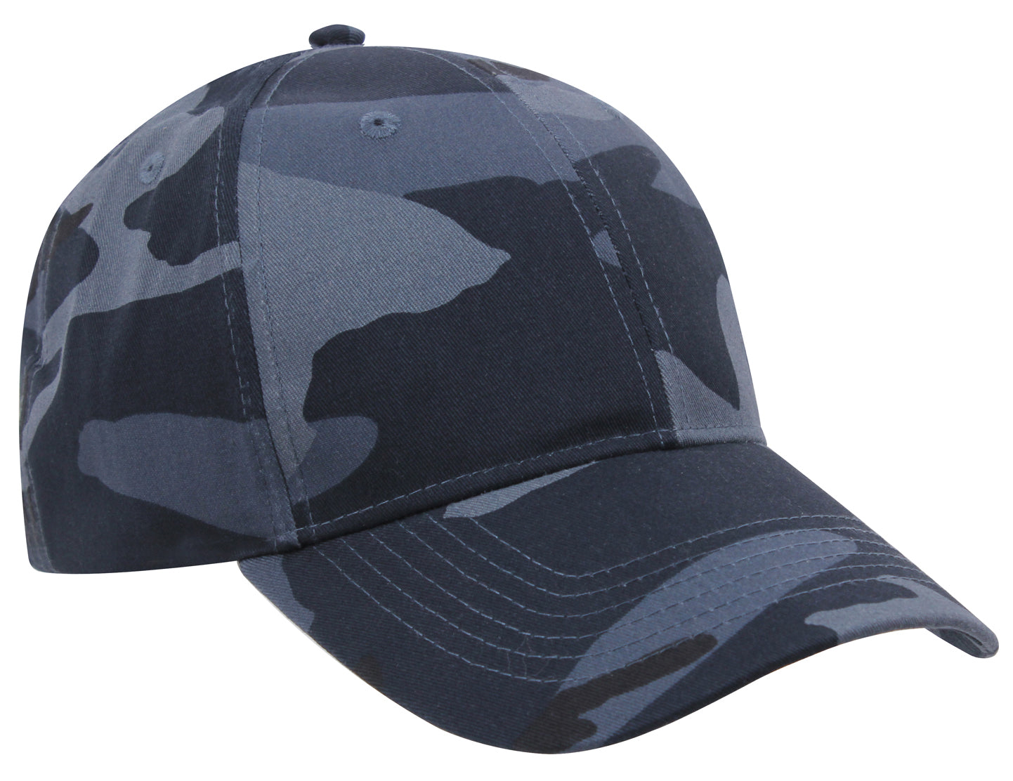 Midnight Blue Camo Mid-Low Profile Baseball Style Hat - Rothco Adjustable Cap
