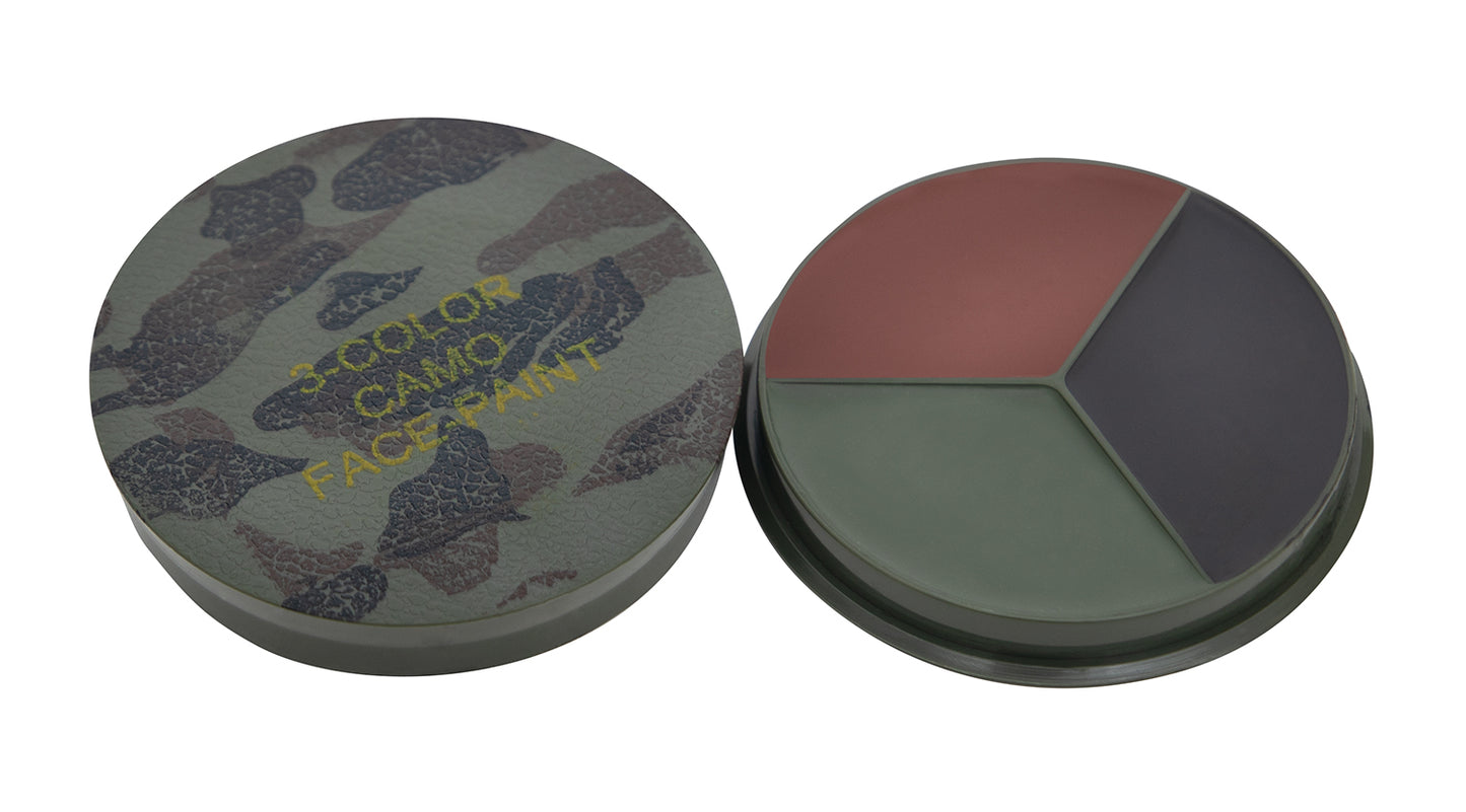 Rothco Round Camo Face Paint Compact - Woodland Camo 3-Color Palette