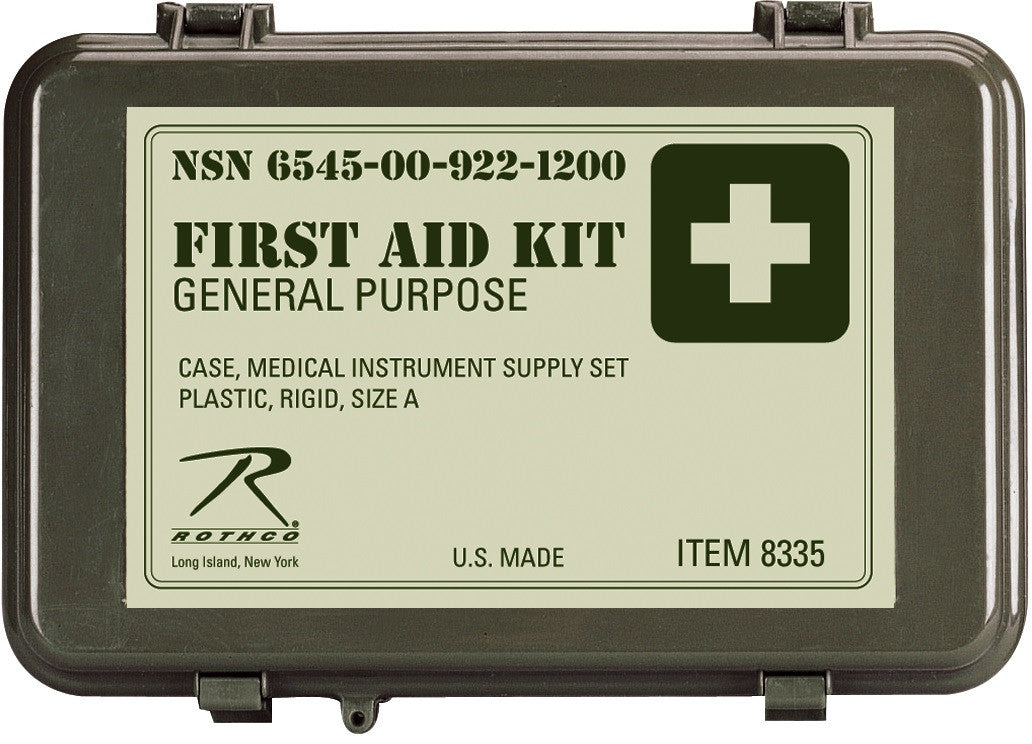 First Aid Kit - General Purpose OD Durable/Dry GSA Compliant U.S Made