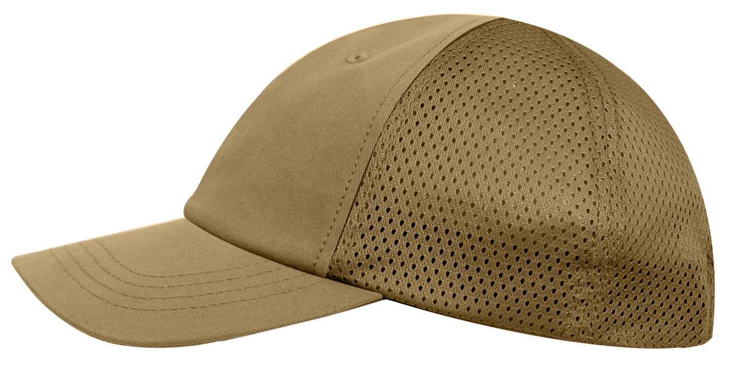 Rothco Mesh Back Tactical Cap - Coyote Brown Mesh Adjustable Baseball Hat