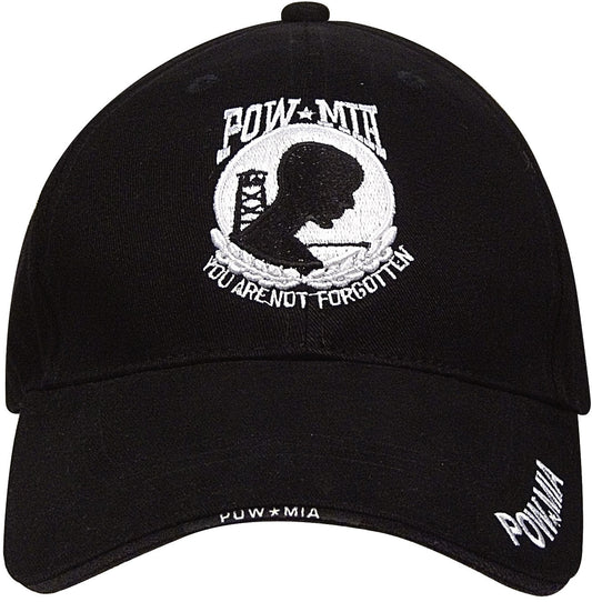 POW / MIA Black Cap - Deluxe Low Profile Hat