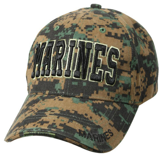 Woodland Digital Deluxe Low Profile Marines Insignia Cap Usmc Hat