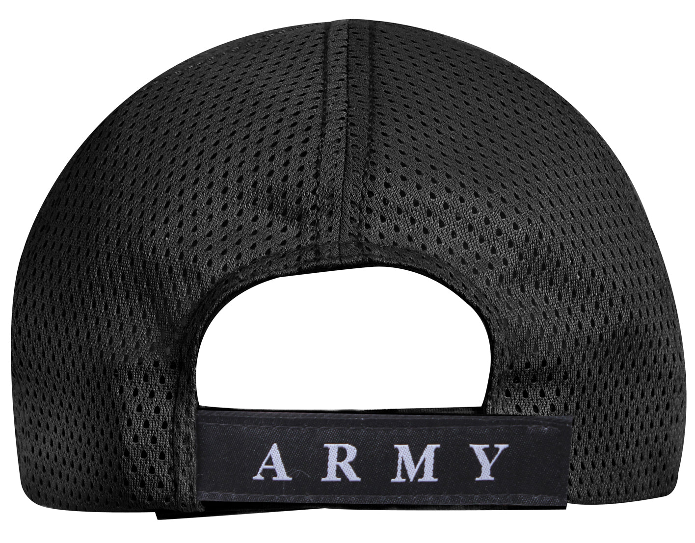 Black Mid-Low Profile Mesh Back Baseball Hat - Rothco ARMY Tactical Mesh Cap