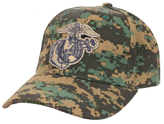 Woodland Digital Deluxe Low Profile Usmc Globe & Anchor Marines Insignia Cap Hat